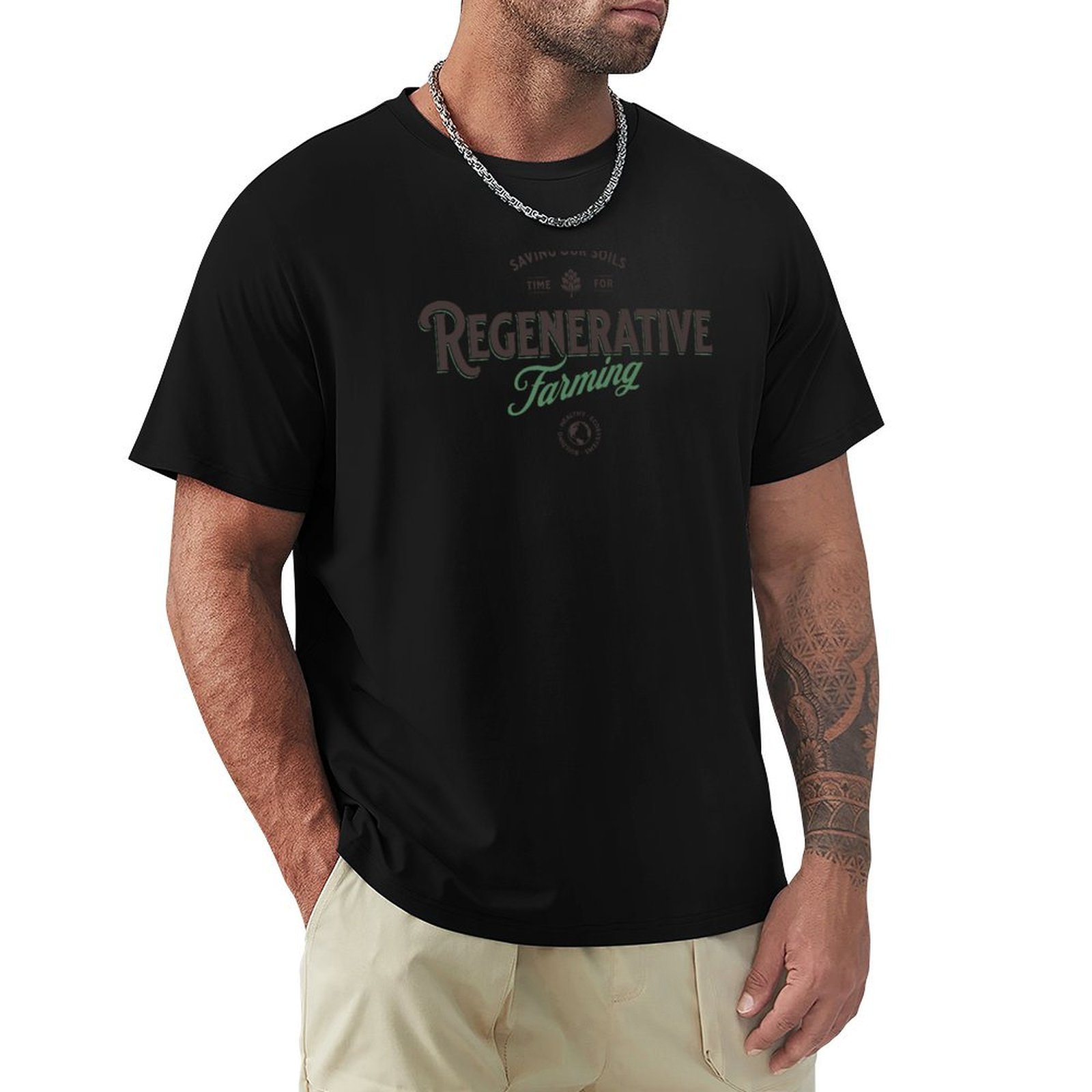 Regenerative Farming Agriculture - Camiseta de Agricultura Regenerativa, Tamanho Grande,